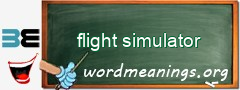 WordMeaning blackboard for flight simulator